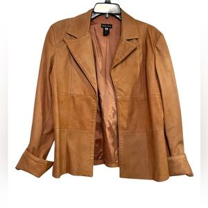 Bella Pelle Women’s Tan Supple Leather Jacket Sz M